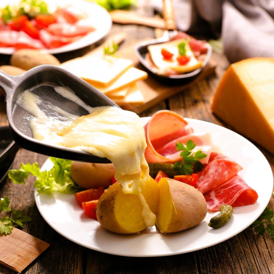 Melted cheese onto food 61