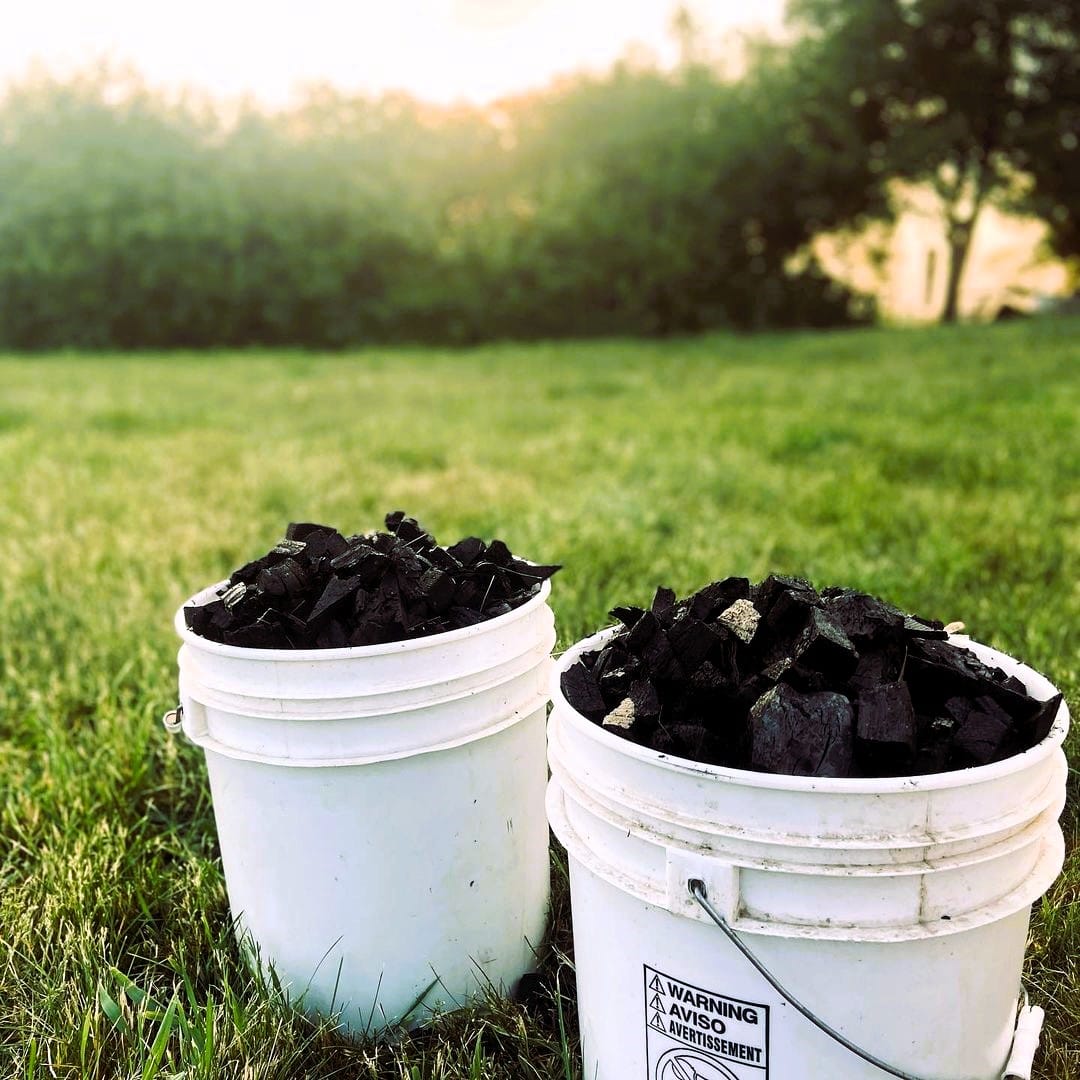 2 buckets of biochar 725