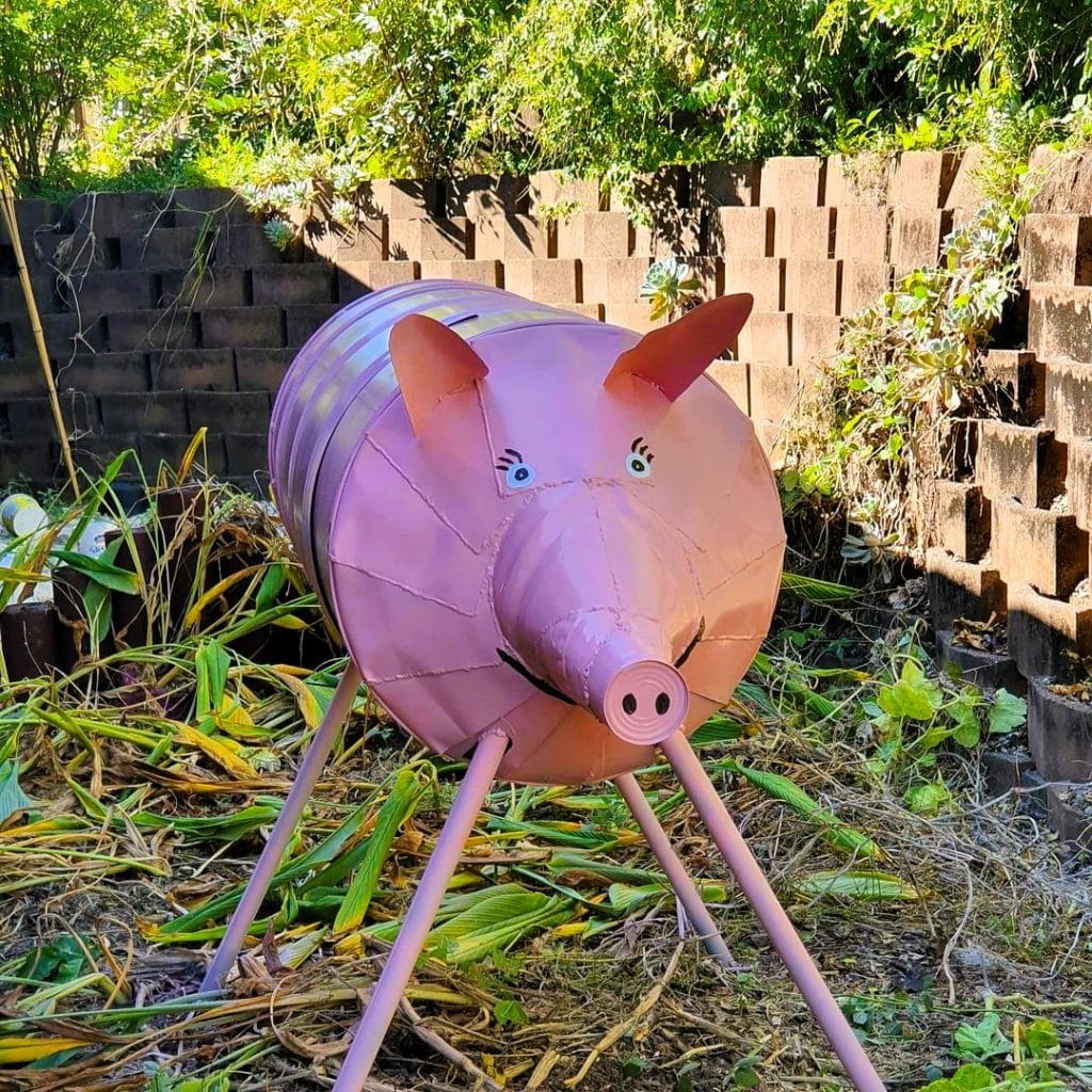 Gloria the compost tumbler pig 764