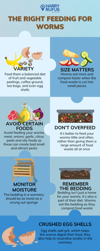 The right feeding for worms