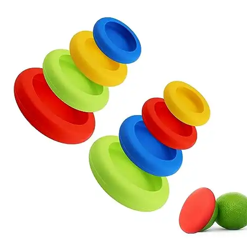 Silicone Food Huggers: 8 Piece Reusable Silicone Lids