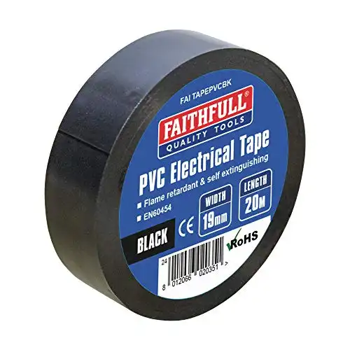 Faithfull Black PVC Electrical Tape
